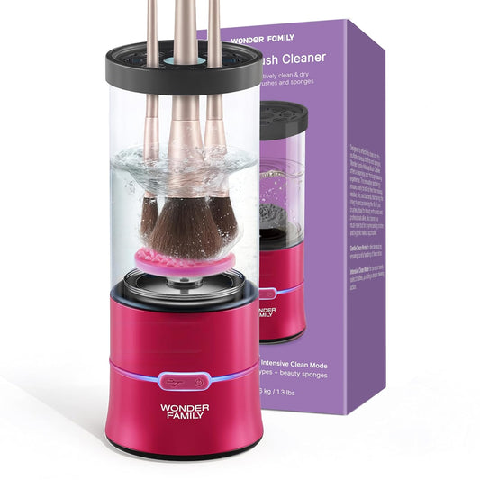 2-In-1 Electric Makeup Brush Cleaner Machine - Clean and Dry Makeup Brushes & Tools & Sponges Automatically - Makeup Brush Dryer & Makeup Brush Washer Combined - Make up Brush Cleaner Cleanser Machine